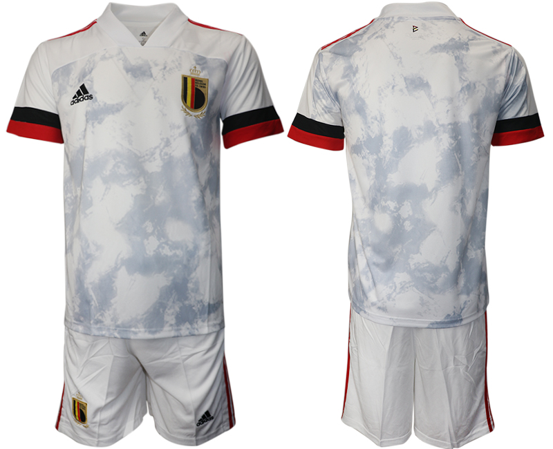Men 2021 European Cup Belgium away white Soccer Jersey->belgium jersey->Soccer Country Jersey